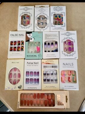 NEW Assorted Press-On Nail Lot — Multi Color Mix